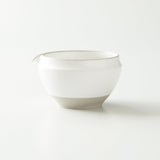 Origami Tea Kumoi Cloud White Minoyaki Porcelain Matcha Bowl with Pouring Lip　抹茶碗 雲居ホワイト