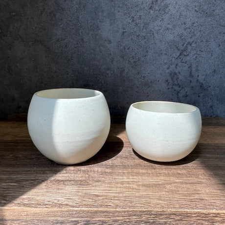 (to be discontinued) SHIKIKA - Korokoro Round Yunomi Cup (White)