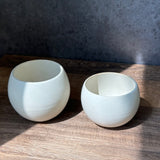 (to be discontinued) SHIKIKA - Korokoro Round Yunomi Cup (White)