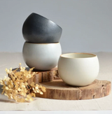 (to be discontinued) SHIKIKA - Korokoro Round Yunomi Cup (White)