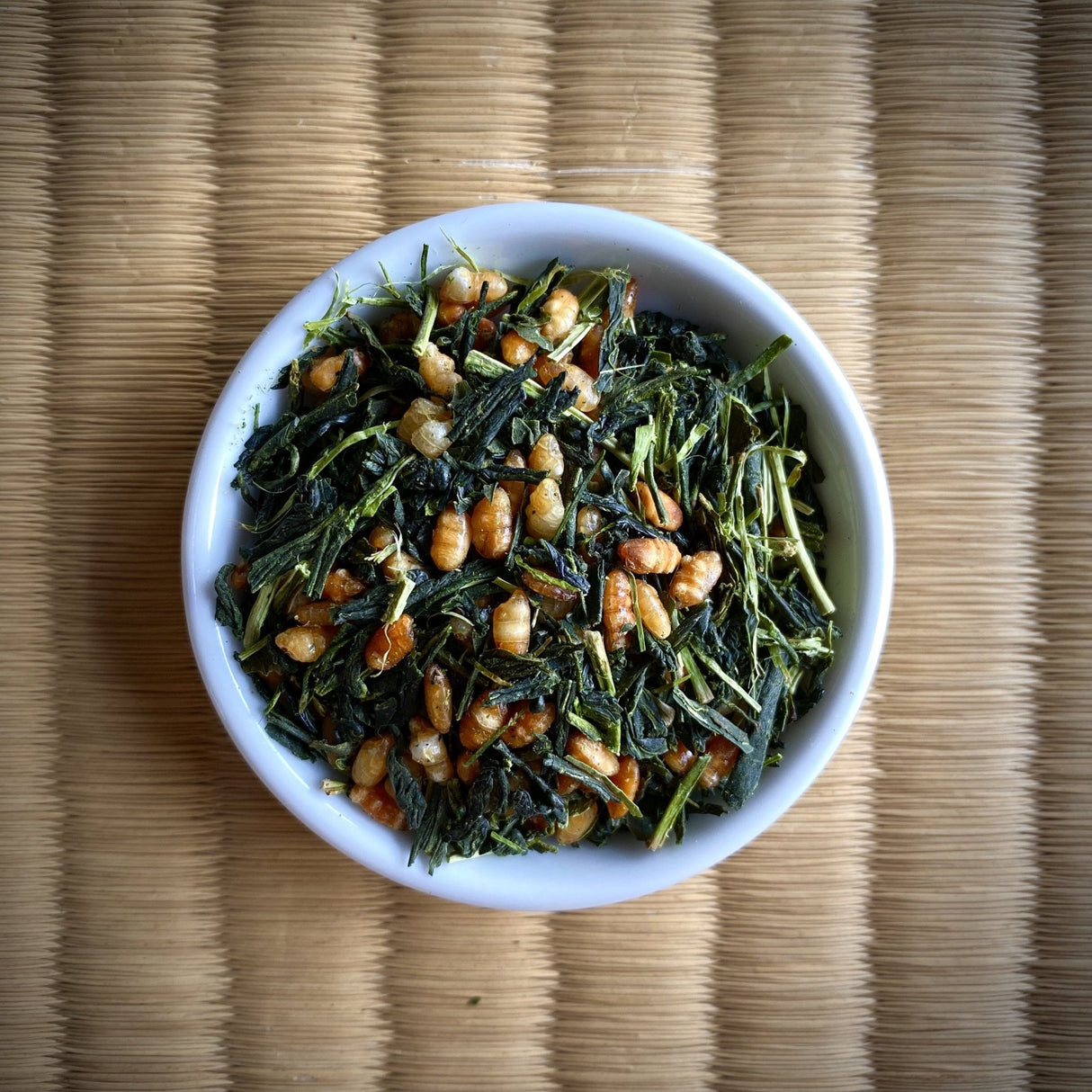 Hachimanjyu: Organic Yakushima Genmaicha Brown Rice Green Tea 有機玄米茶 (JAS certified) - Yunomi.life