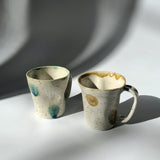 Hiroshi Hirai: Heart Shaped Mug Cup, Yellow Accents - Yunomi.life