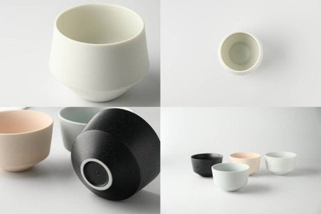 Yamatsu Kiln (Minoyaki, Gifu): Minimalist Frustum Sencha Cup, White